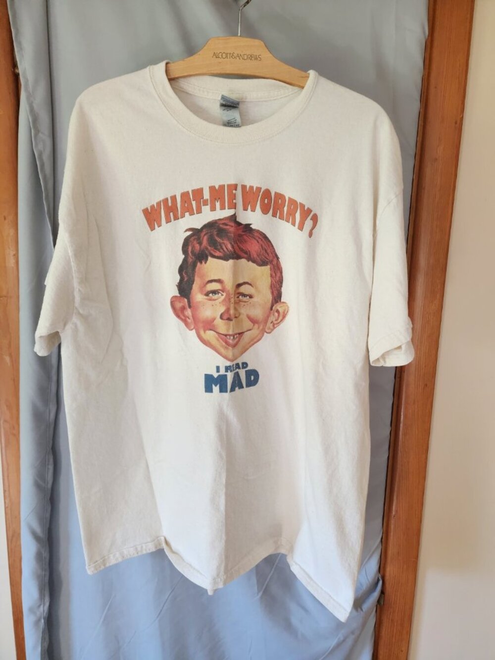 MAD Magazine Alfred E. Neuman What Me Worry I Read MAD T-Shirt XL 1958 Design